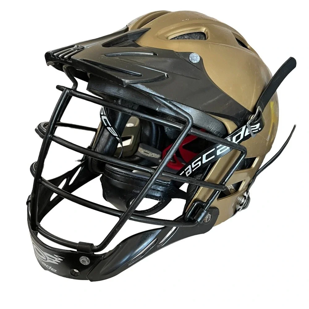 Cascade CPV Youth Lacrosse Helmet XXS Vegas Gold Metal Facemask Cage NOCSAE